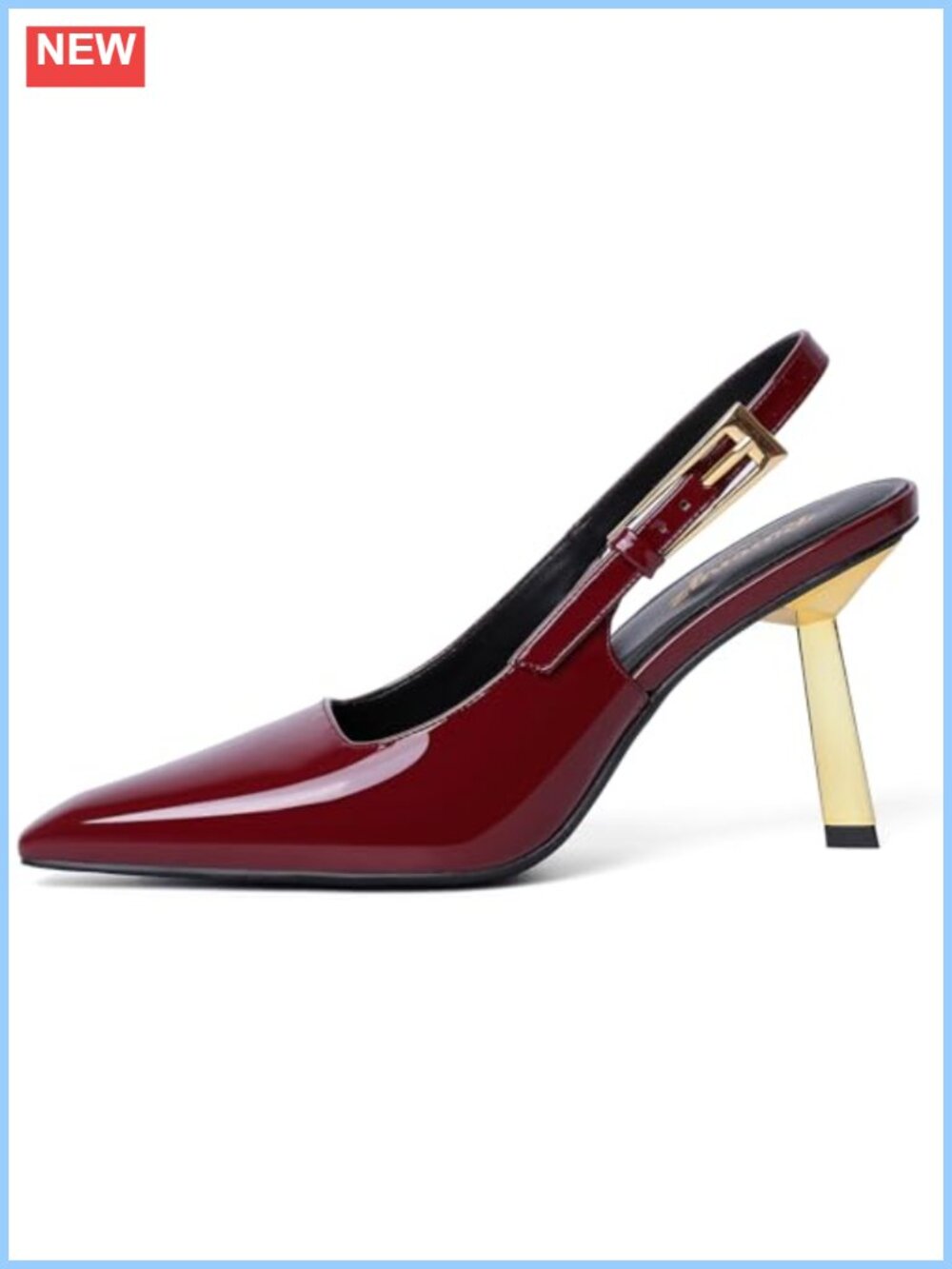 Slingback Heels Women Closed Pointed Toe Stiletto High Heels Wedding Party